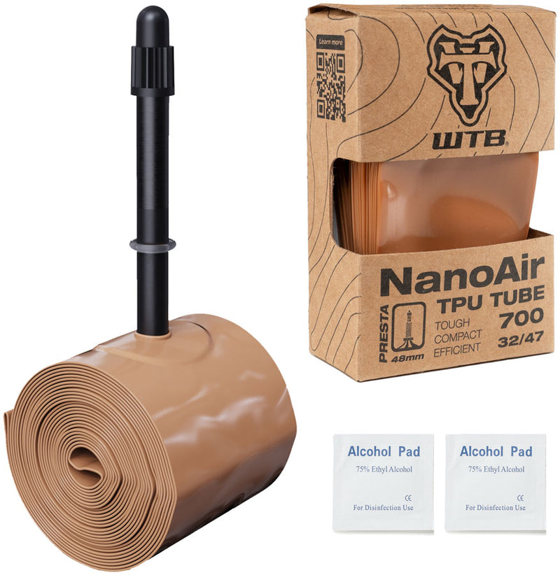 Load image into Gallery viewer, WTB NanoAir TPU Bicycle Inner Tubes 700c x 32-47mm, Lightweight Durability &amp; Puncture Resistance (3 Pack)
