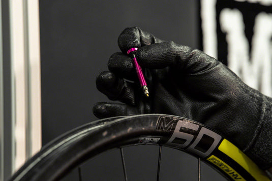 Muc-Off Tubeless Valve Kit: Pink, fits Road and Mountain, 44mm, Pair