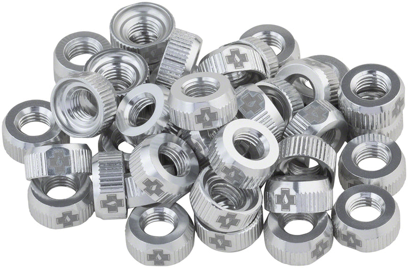 Load image into Gallery viewer, Pack of 2 Muc-Off Tubeless Valve Box Refill - Sliver Lock Nut, Pack of 40
