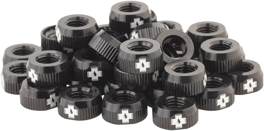 Pack of 2 Muc-Off Tubeless Valve Box Refill - Black Lock Nut, Pack of 40