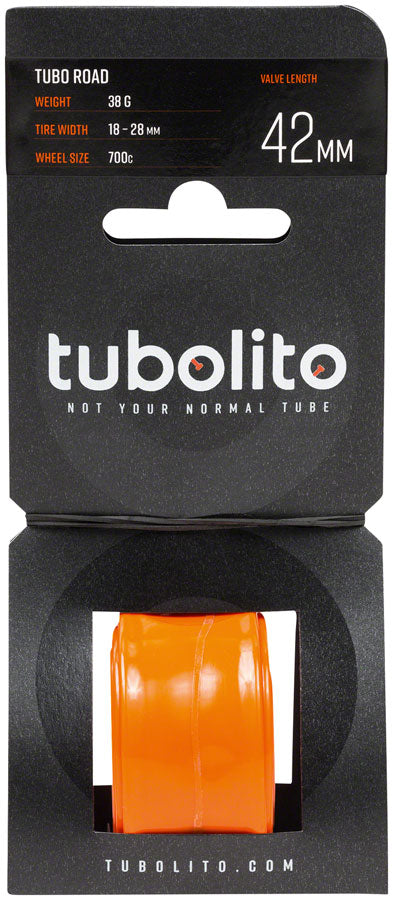 Tubolito Tubo Road Tube - 700 x 18-32mm, 42mm Presta Valve, Orange