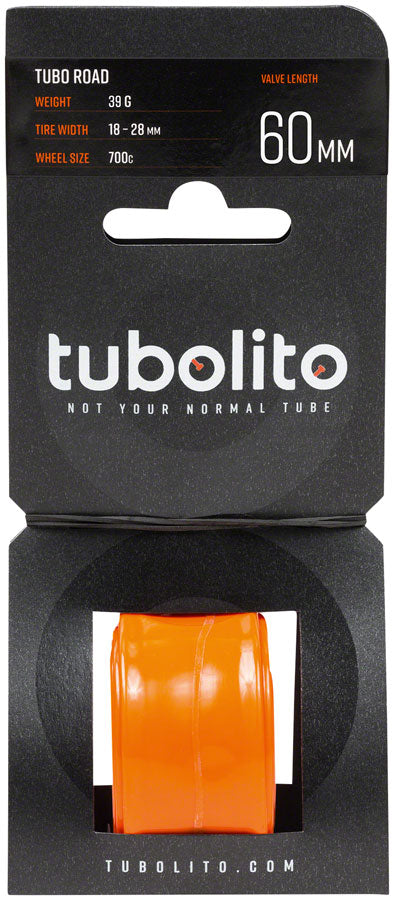 Load image into Gallery viewer, Tubolito Tubo Road Tube - 700 x 18-32mm, 60mm Presta Valve, Orange

