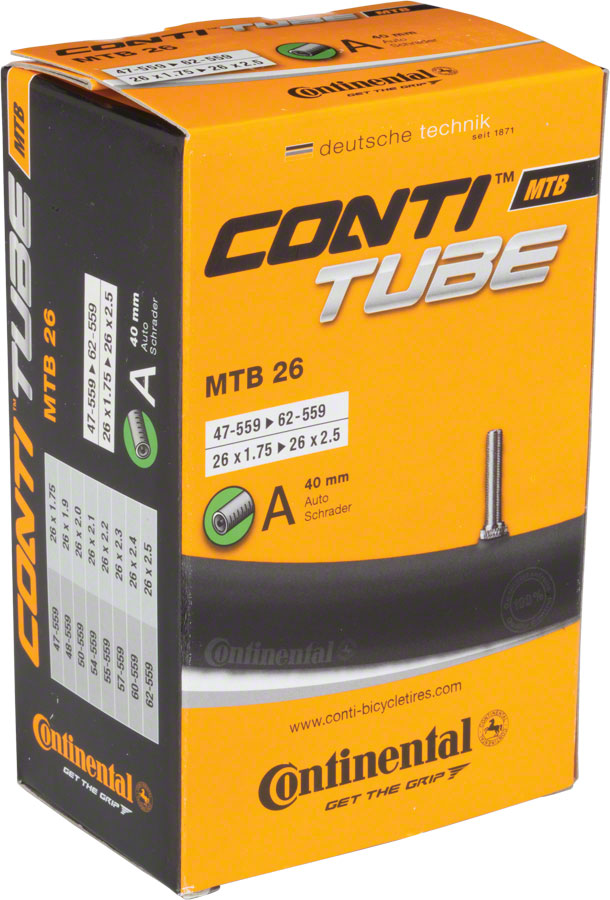Load image into Gallery viewer, Pack of 2 Continental 26 x 1.75-2.5 40mm Schrader Valve Tube
