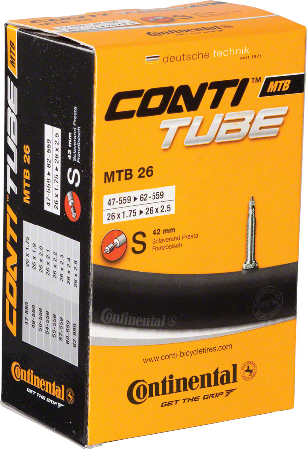 Load image into Gallery viewer, Pack of 2 Continental 26 x 1.75-2.5 42mm Presta Valve Tube
