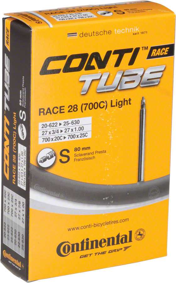 Load image into Gallery viewer, Continental Light Tube Bundle 700x20-25mm, 80mm Presta Valve, Lightweight, Mold-Cured, Removable Valve
