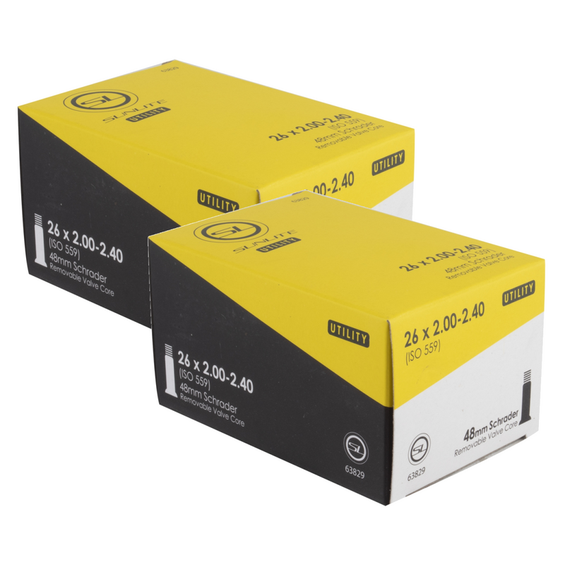 Load image into Gallery viewer, Sunlite-Utili-T-Standard-Schrader-Valve-Tubes-Tube-TUBE0684PO2-Bicycle-Tubes
