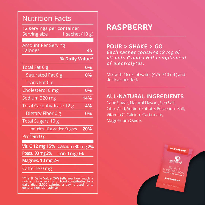 Load image into Gallery viewer, Tailwind Nutrition Rapid Hydration, Raspberry, 11oz NLS
