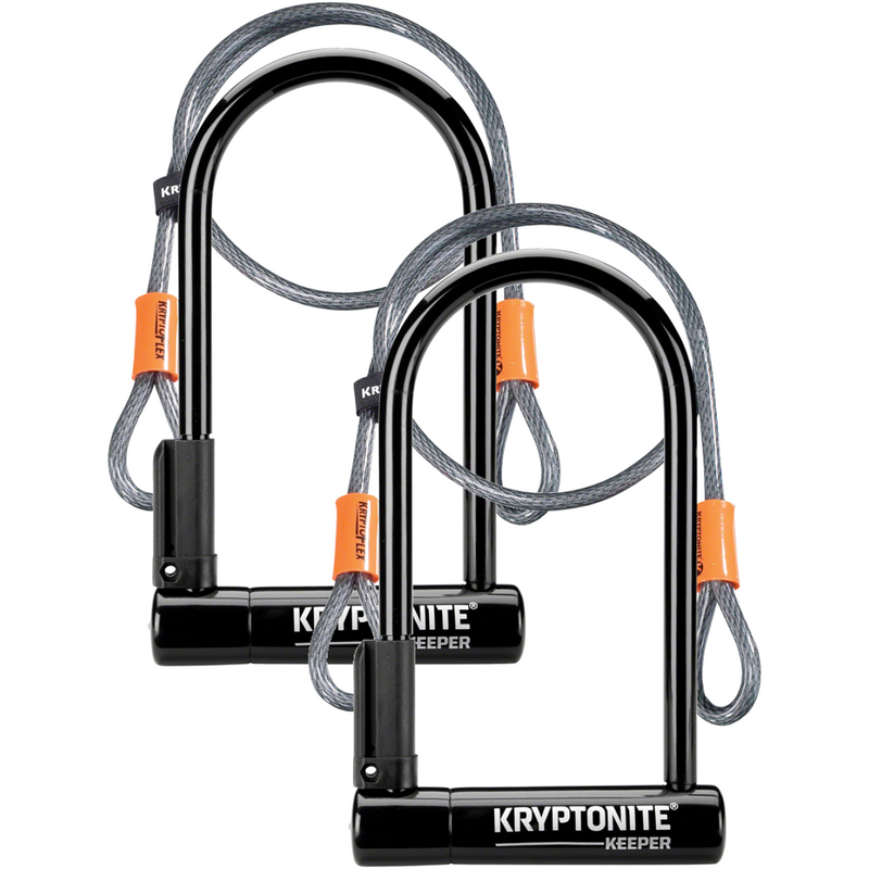 Kryptonite Keeper U-Lock Bundle with 4' Cable Bracket Durable