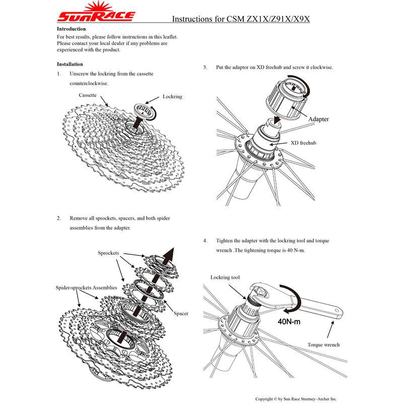 Load image into Gallery viewer, SunRace MX9X Cassette - 11-Speed, 10-46t, Black Chrome, For XD Driver Body
