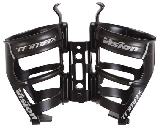 Vision TriMax Rear Hydration System, Aero Mounting, Dual Bottle Setup, Triathlon Use – Black