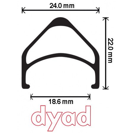 Load image into Gallery viewer, Velocity Dyad MSW 700c/29" rim, 32h, Black
