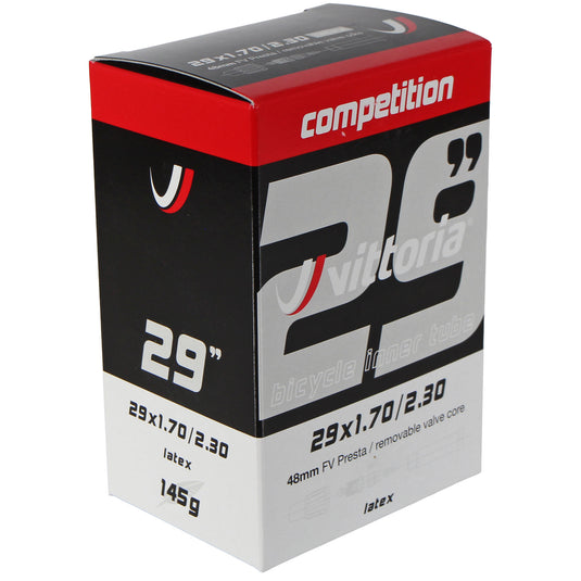 Vittoria Competition Latex Tubes 29x1.70-2.30 - Lightweight, High-Performance Presta RVC Valve Pack