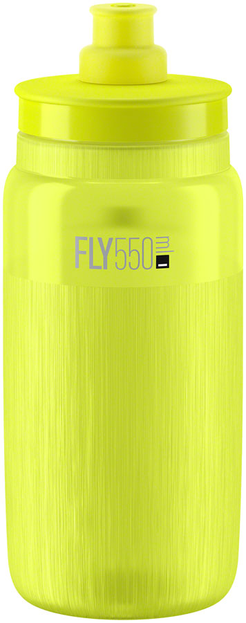 Elite Fly Tex Water Bottles Bundle - 550ml, BPA-Free, Textured Grip, Yellow Fluo, Lightweight Cycling Hydration