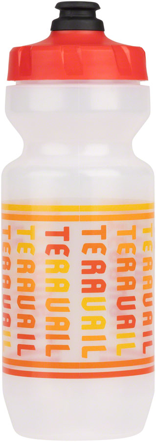 Teravail Scroll Water Bottle - Clear/Red, 22oz