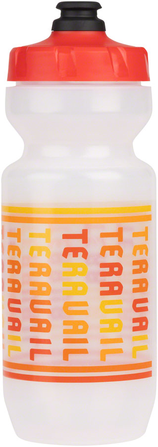 Teravail Scroll Water Bottle - Clear/Red, 22oz