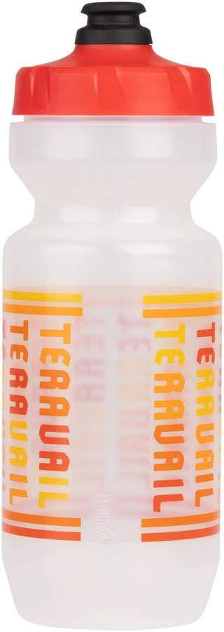 Load image into Gallery viewer, Teravail Scroll Water Bottle - Clear/Red, 22oz
