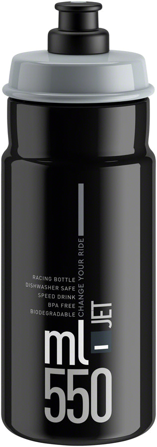 Load image into Gallery viewer, Pack of 2 Elite SRL Jet Water Bottle 550ml - Black/Gray
