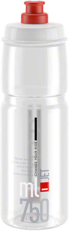 Load image into Gallery viewer, Pack of 2 Elite SRL Jet Water Bottle 750ml - Clear/Red

