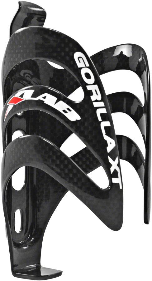 2 Pack XLAB Gorilla XT BG Carbon Fiber Water Bottle Cages | Gloss Black Aero