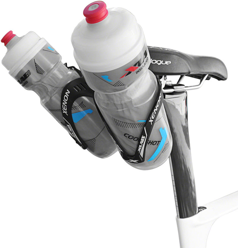 Load image into Gallery viewer, XLAB Mini Wing 105 Saddle Mounted Dual Water Bottle Carrier System
