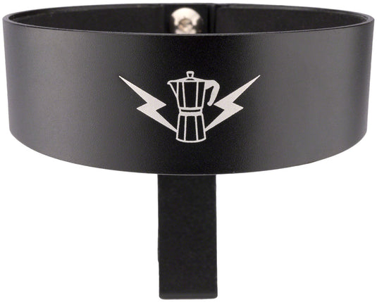 Portland Design Works Barista Cup Holder: 26.0-31.8mm Handlebars, Lightning/Moka Pot Design, Black