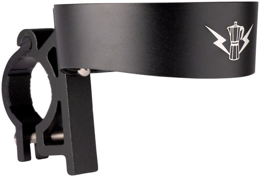 Portland Design Works Barista Cup Holder: 26.0-31.8mm Handlebars, Lightning/Moka Pot Design, Black