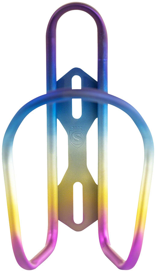 Silca Sicuro Water Bottle Cage - Titanium, Rainbow Anodized