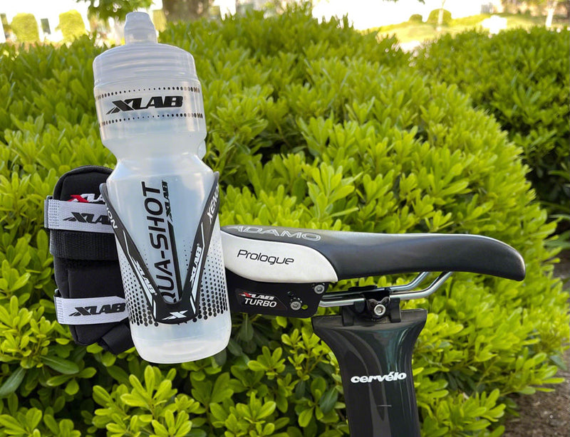 Load image into Gallery viewer, XLAB Turbo Wing w/ Xenon Cages Saddle Mounted Dual Water Bottle Carrier System
