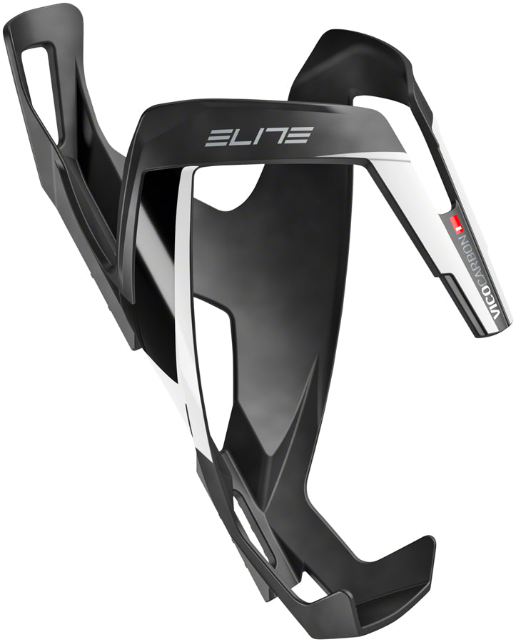 Load image into Gallery viewer, Pack of 2 Elite SRL Vico Carbon Water Bottle Cage - Matte Black/White
