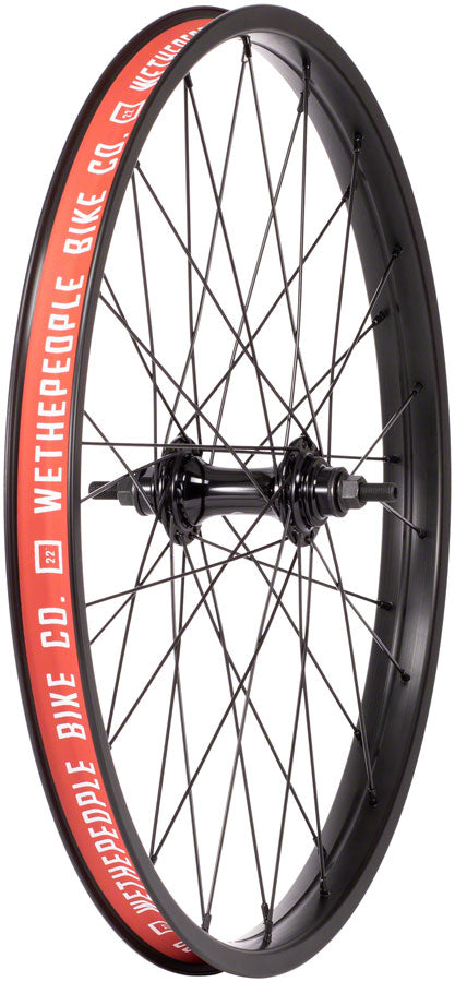 We The People Audio Front Wheel 22in 3/8inx100mm 36H Clincher Rim Brake Black