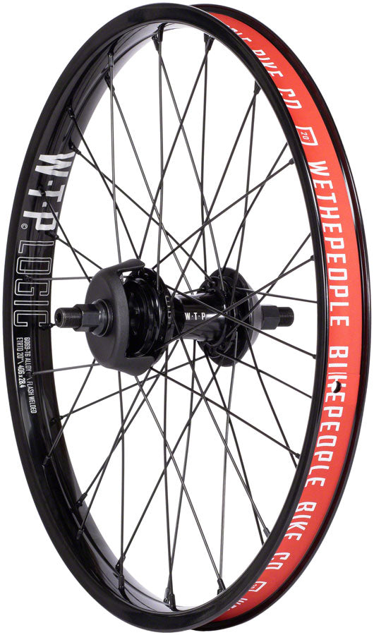 Load image into Gallery viewer, We The People Hybrid Rear Wheel - 20&quot;, 14 x 110mm, 36H, 9T Freecoaster, Left Side Drive,  Nylon Hubguards, Black
