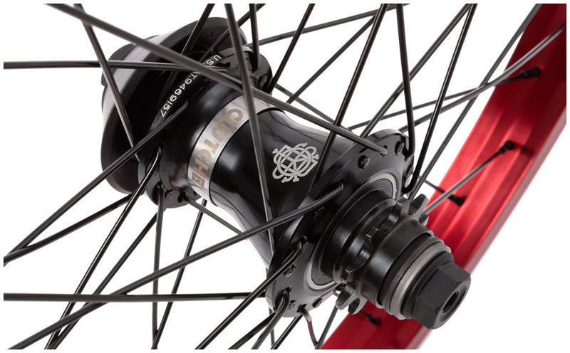 Load image into Gallery viewer, Odyssey Hazard Lite Freecoaster Rear Wheel - 20", 14 x 110mm, Rim Brake, LHD Freecoaster, Anodized Red, Clincher
