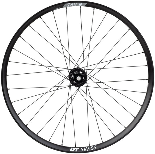 Quality Wheels Bear Pawls / DT Swiss E593 Front Wheel - 26", 15 x 100mm, 6-Bolt, Black, 32H