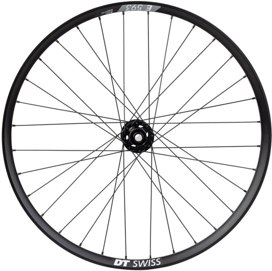 Quality Wheels Bear Pawls / DT Swiss E593 Front Wheel - 26", 15 x 100mm, 6-Bolt, Black, 32H