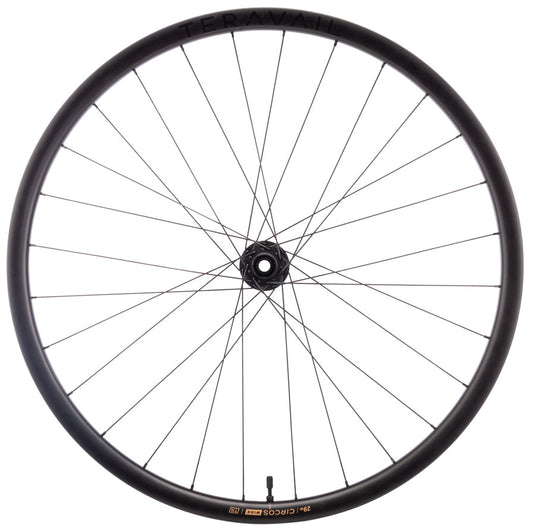 Teravail Circos Wide Gravel Front Wheel - 32", 15 x 110mm Boost, 6-Bolt, Carbon, DT350, 28H