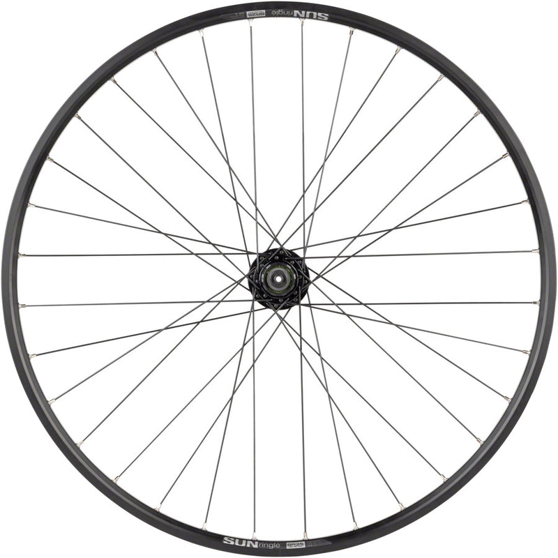 Load image into Gallery viewer, Quality Wheels Value Double Wall Series Disc Rear Wheel - 27.5&quot;, QR x 135mm, 6-Bolt/Rim, HG, Black

