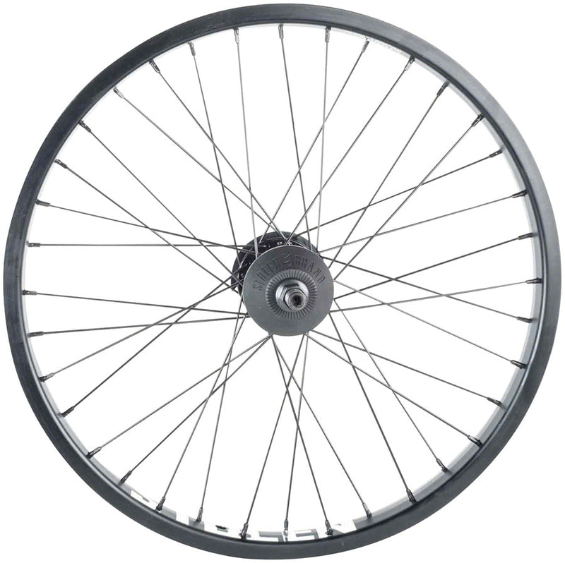 Load image into Gallery viewer, Stolen Rampage Pro Rear Wheel - 20", 14 x 110mm, Rim Brake, Freecoaster, Black, 9T RHD
