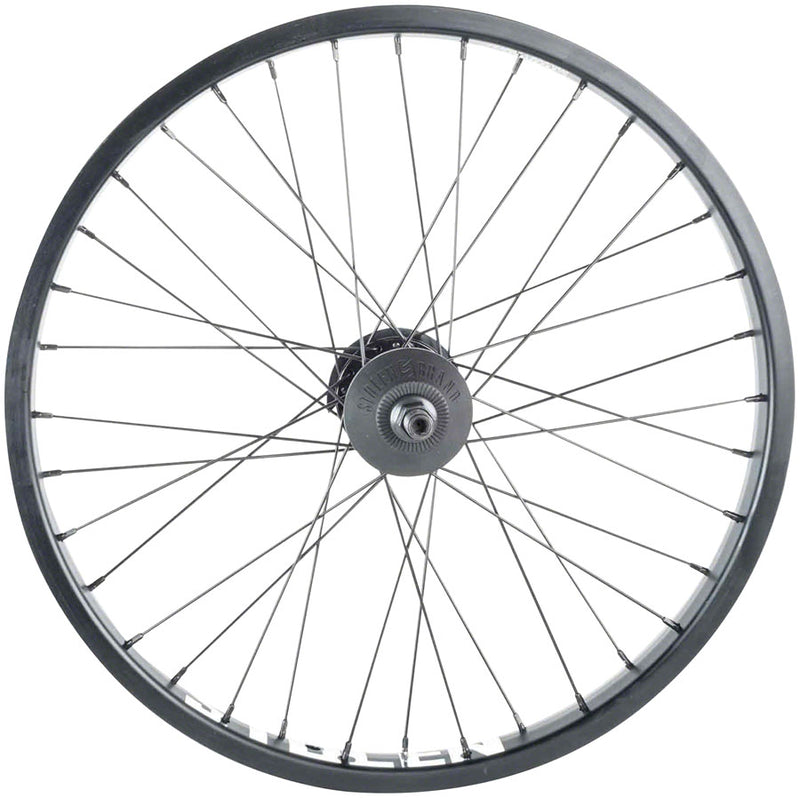 Load image into Gallery viewer, Stolen Rampage Pro Rear Wheel - 20&quot;, 14 x 110mm, Rim Brake, Freecoaster, Black, 9T RHD
