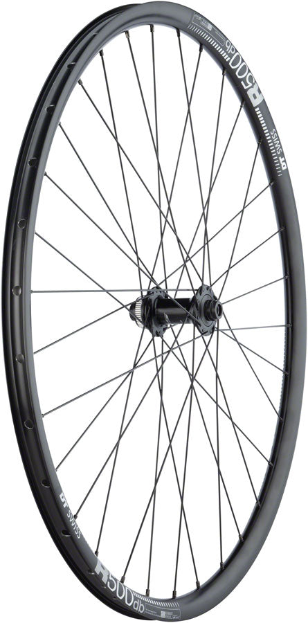 Load image into Gallery viewer, Quality Wheels RS505/DT R500 Disc Front Wheel 700c 12x100mm Center Lock Black
