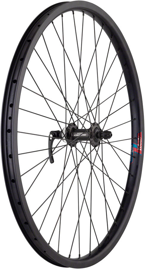 Load image into Gallery viewer, Quality Wheels Velocity Cliffhanger Front Wheel 26in QRx100mm Center Lock Blk
