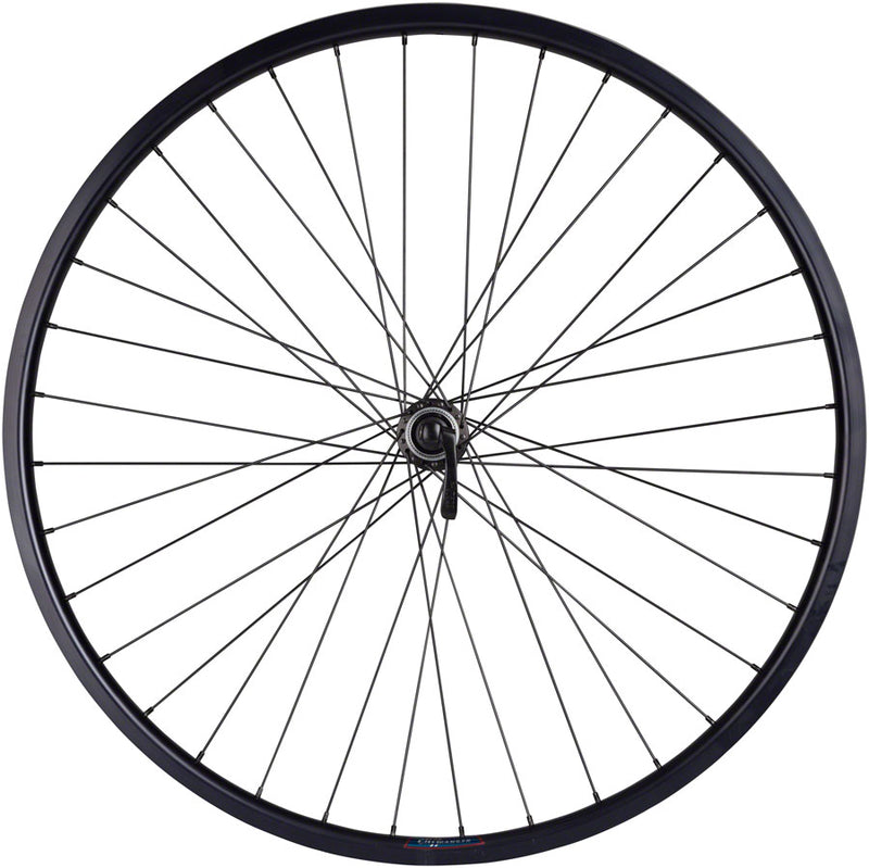 Load image into Gallery viewer, Quality Wheels Velocity Cliffhanger Front Wheel 700c QRx100mm Center Lock Blk
