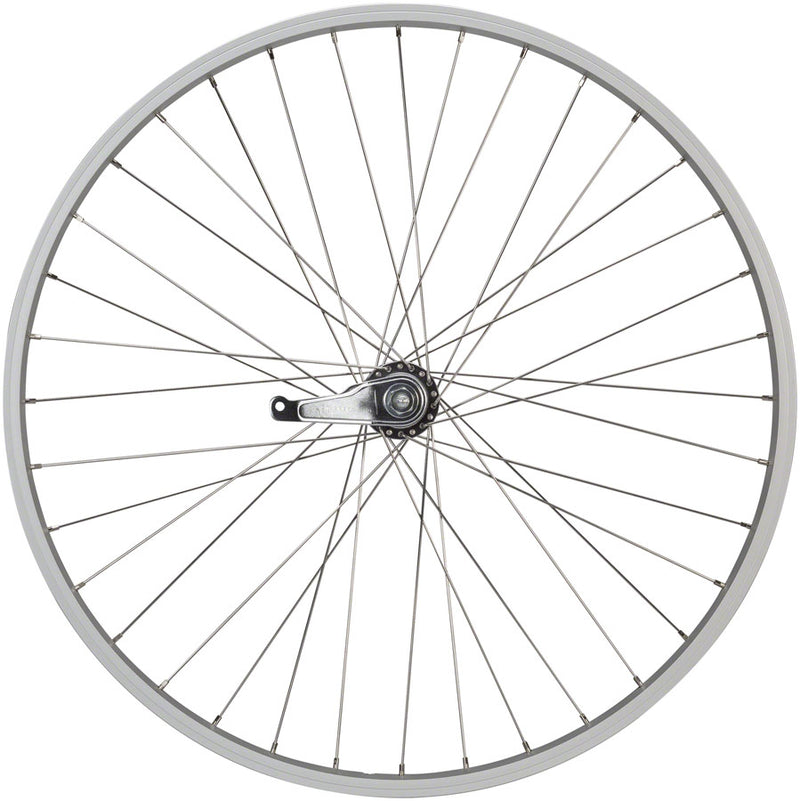 Load image into Gallery viewer, Quality Wheels Value Single Wall Series RR 26in 3/8inx124mm Coaster Brake Sil
