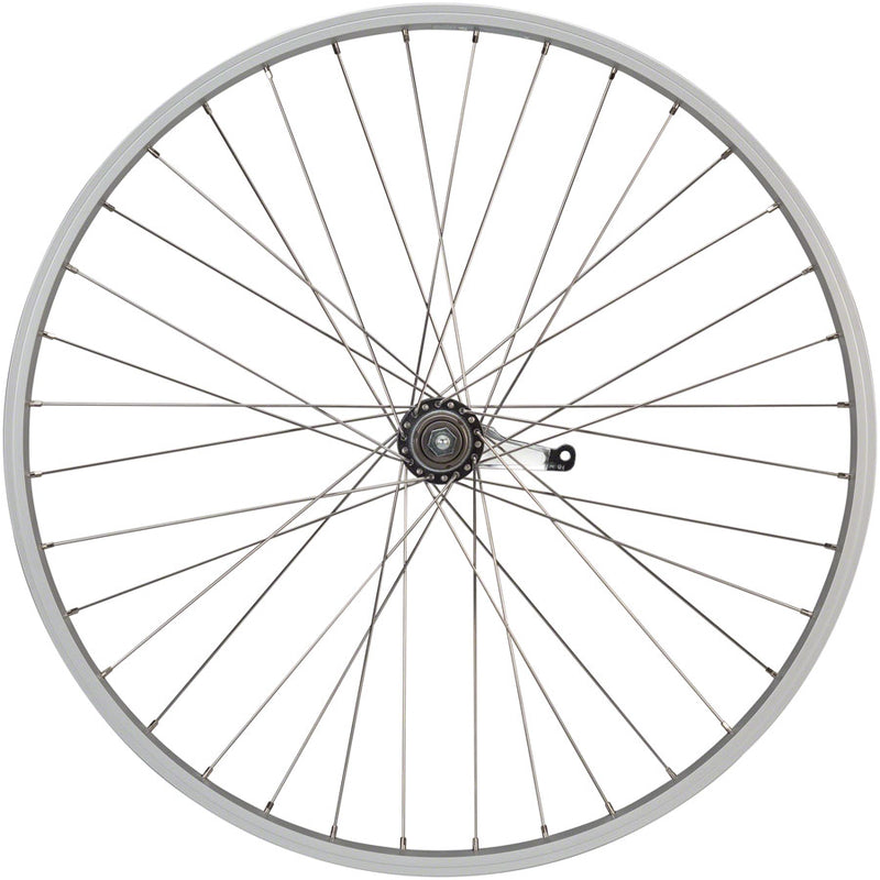 Load image into Gallery viewer, Quality Wheels Value Single Wall Series RR 26in 3/8inx124mm Coaster Brake Sil
