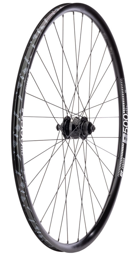 Load image into Gallery viewer, Quality Wheels SP Dynamo PL-8/DT R500 Front Wheel - 700, QR x 100mm, Center-Lock, Black, 32H
