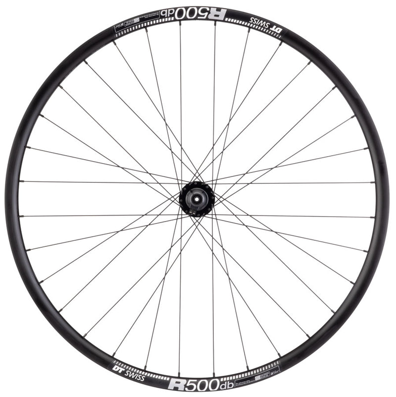 Load image into Gallery viewer, Quality Wheels SP Dynamo PL-8/DT R500 Front Wheel - 700, QR x 100mm, Center-Lock, Black, 32H
