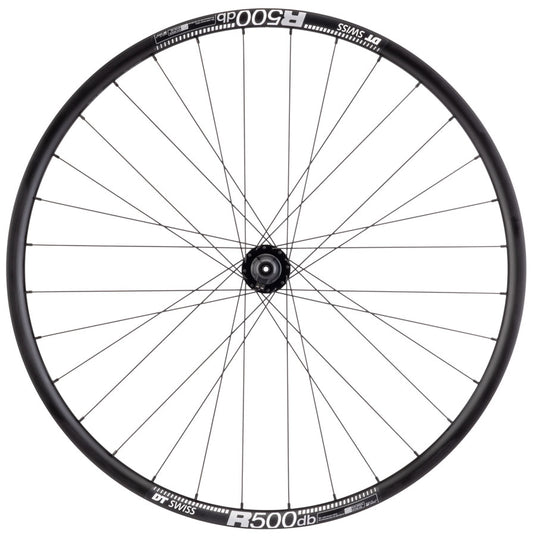 Quality Wheels SP Dynamo PL-8/DT R500 Front Wheel - 700, QR x 100mm, Center-Lock, Black, 32H