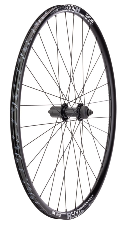 Quality Wheels Shimano/DT R500 Rear Wheel - 700, QR x 135mm, Center-Lock, Black, HG11 MTN, 32H