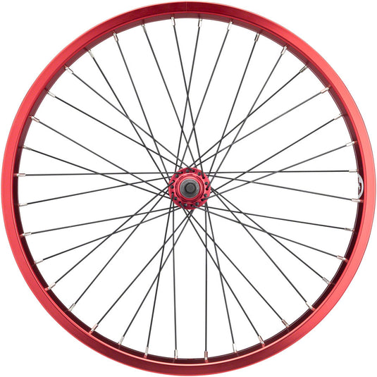 Salt Everest Aluminum Front Wheel 20in 3/8inx100mm Rim Brake Red Clincher 36H
