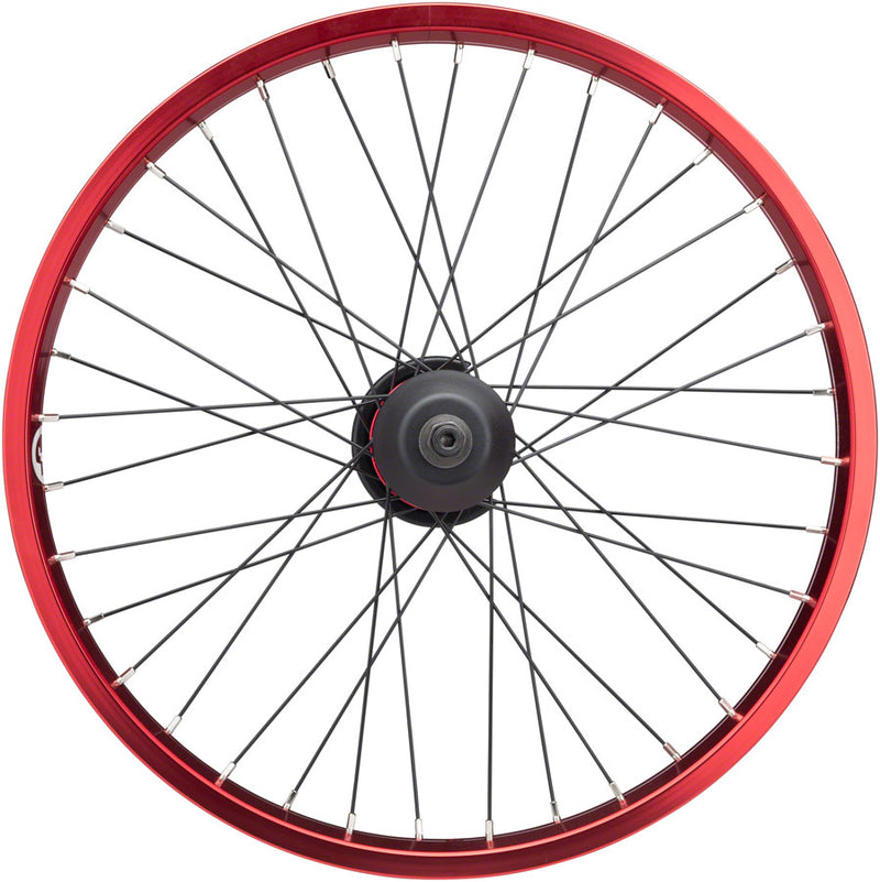 Load image into Gallery viewer, Salt Everest Alloy Rear Wheel 20in 14x110mm Rim Brake Freecoaster Clincher Red
