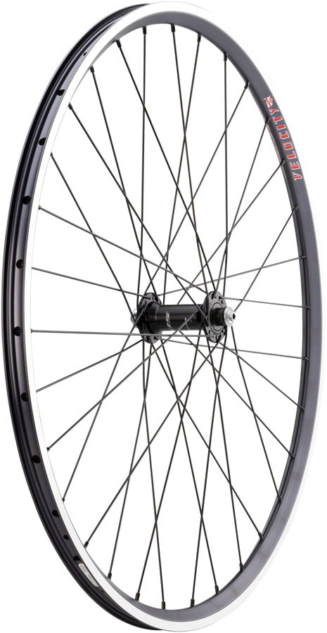 Load image into Gallery viewer, Quality Wheels 105/A23 Front Wheel 650c QRx100mm Rim Brake 32H Clincher Black
